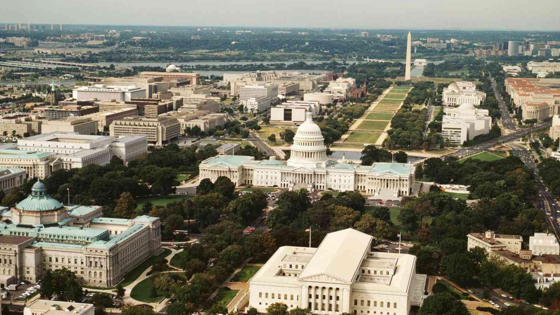 Washington D.C aerial view