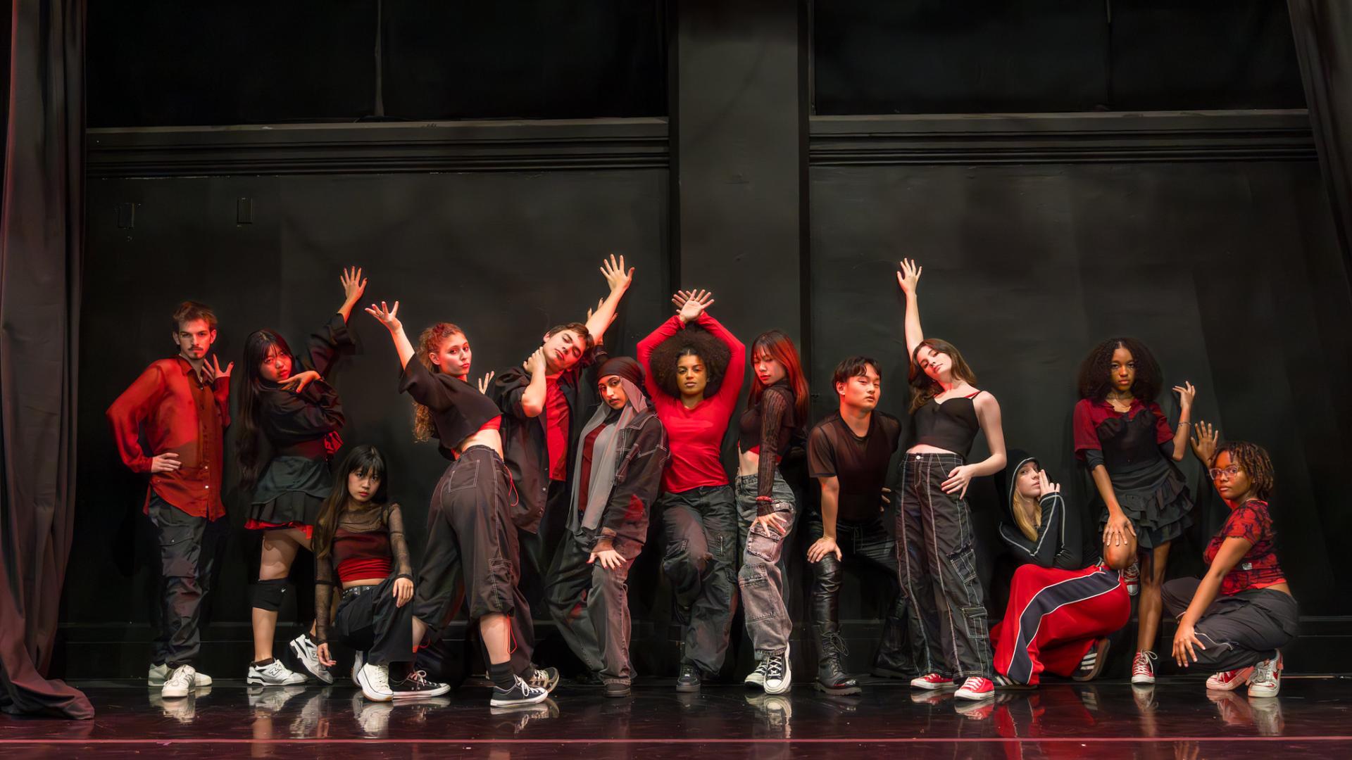 Student dancers posing