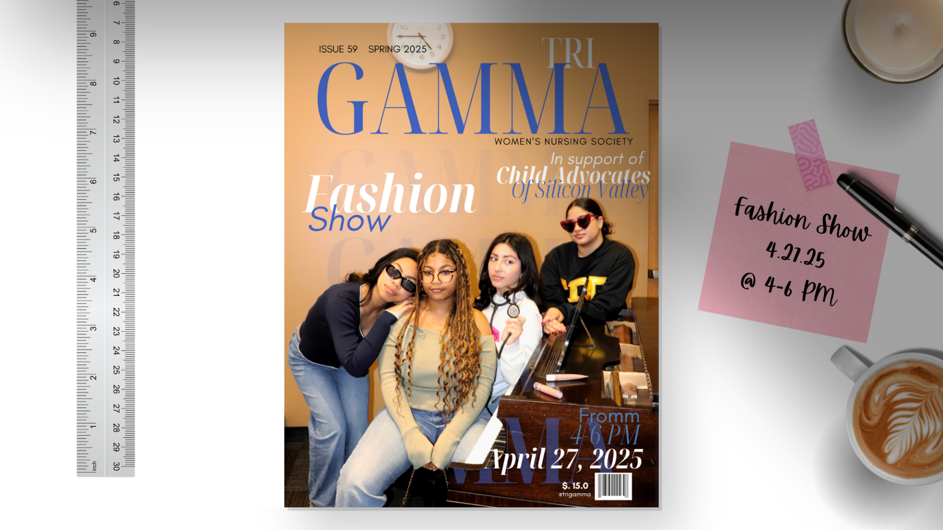 students on poster