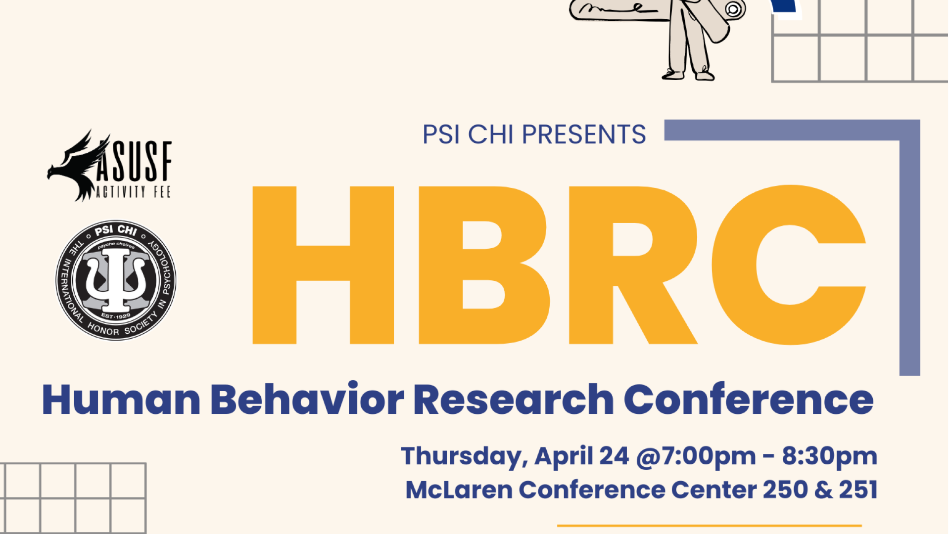 Psi Chi HBRC conference graphic