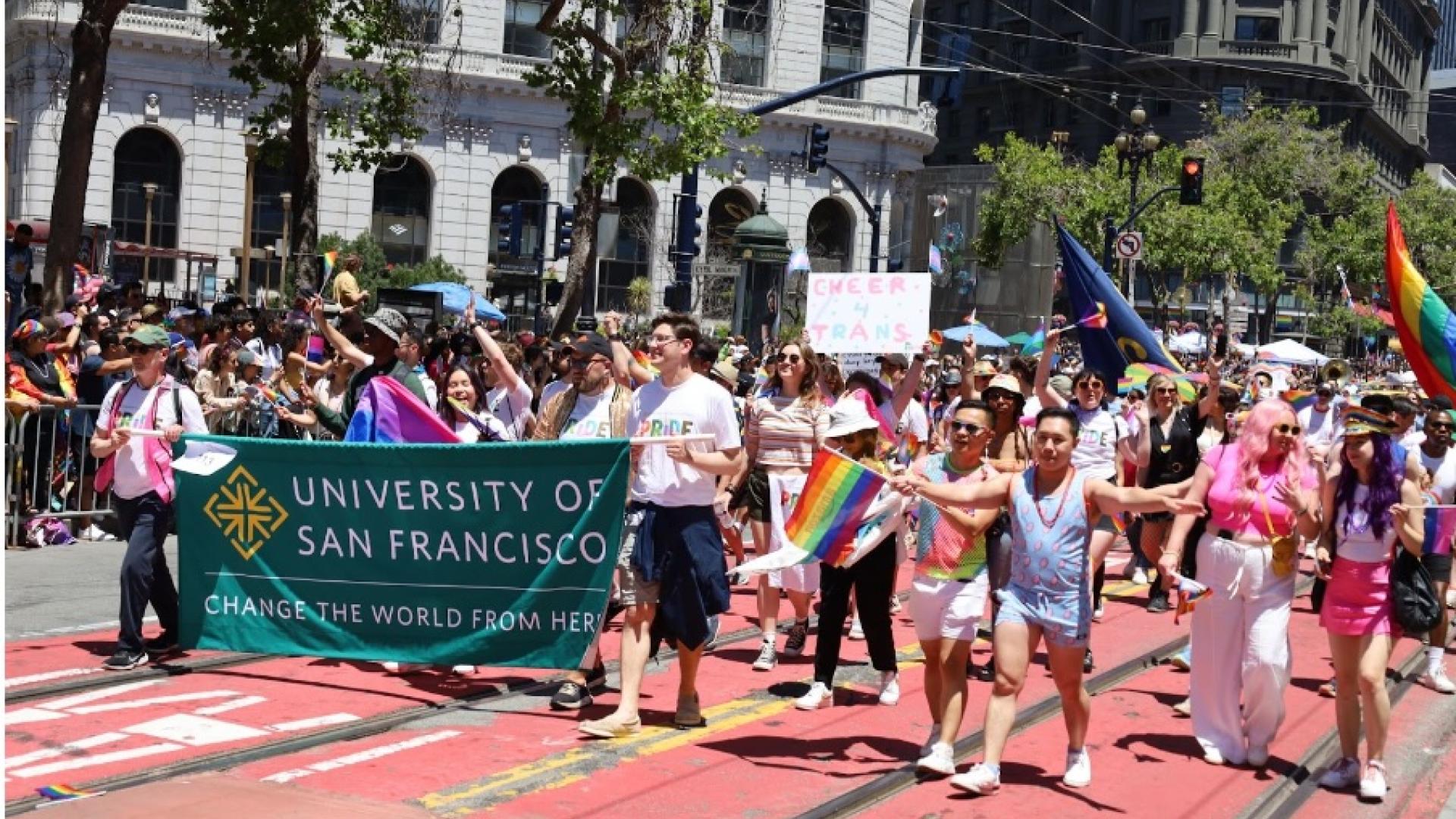 March with USF in the 2025 San Francisco Pride Parade