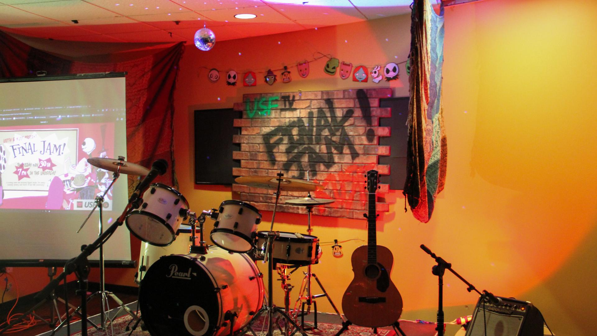 Musical Instrument Set-up Pre-concert