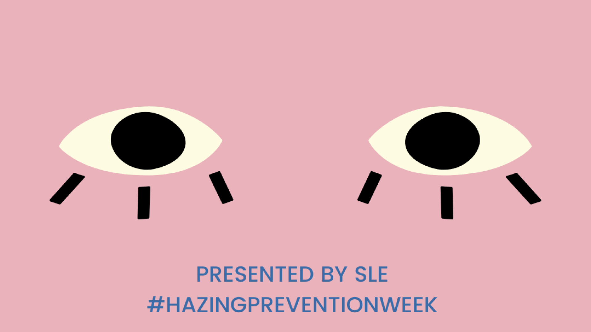 Cartoon eyes with a pink background