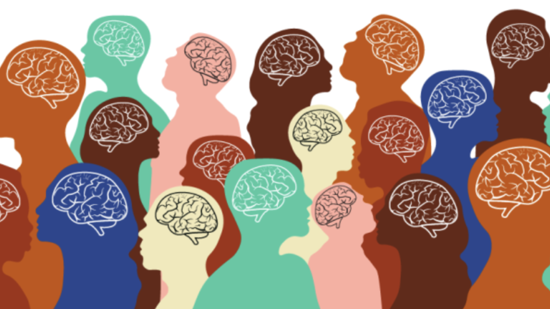 artwork of humans with brains
