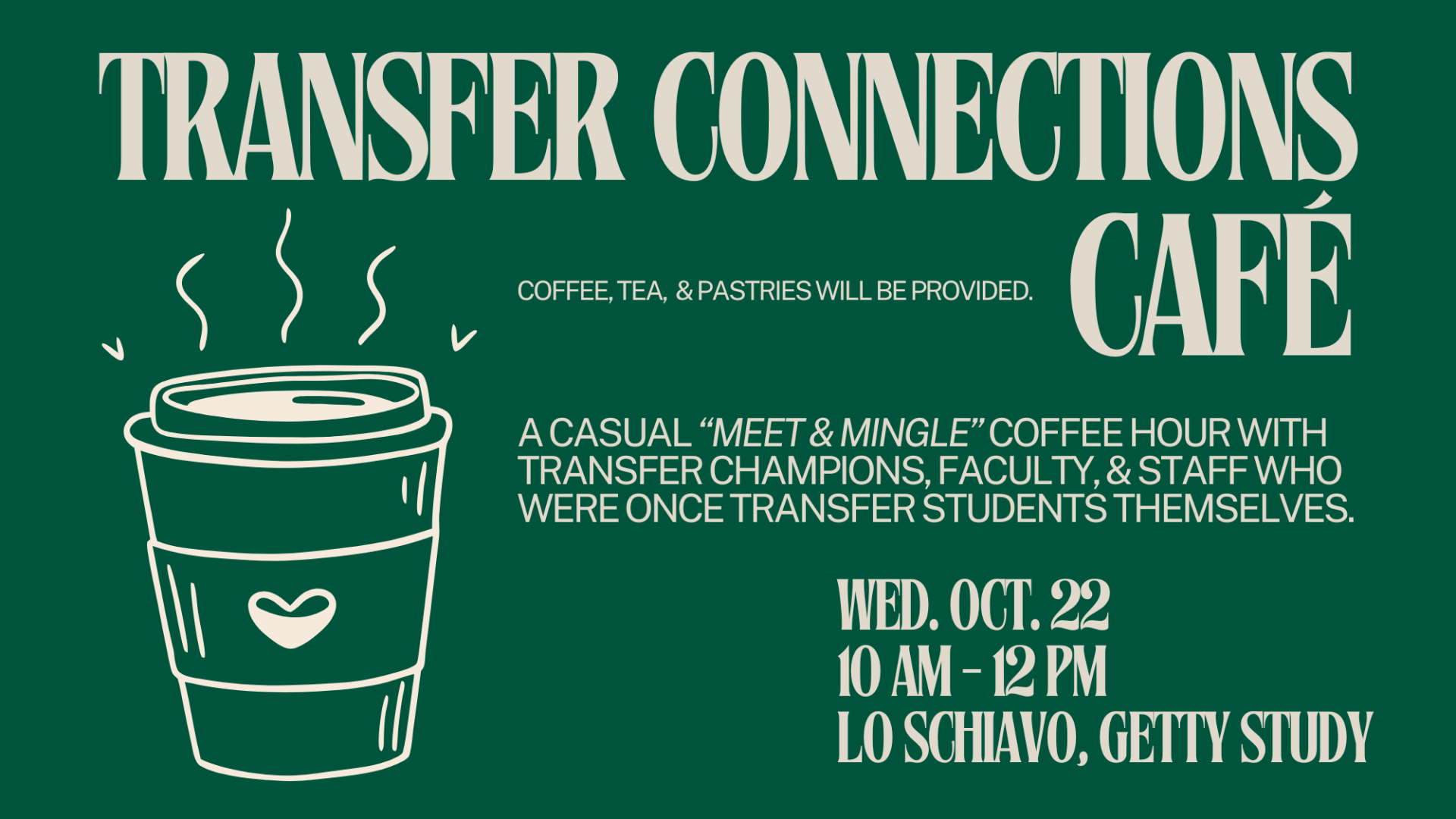 Transfer Connections Cafe Flyer