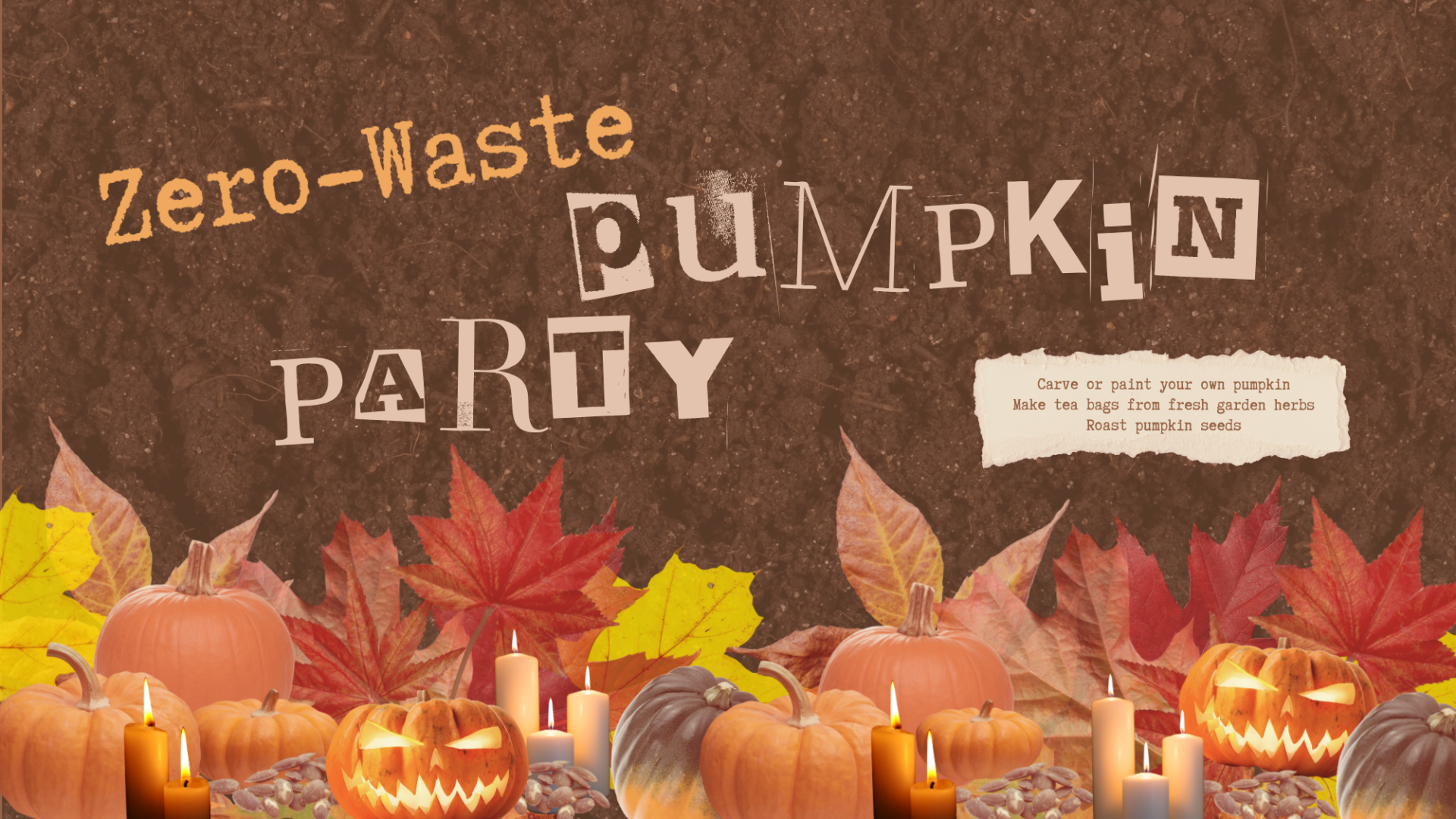 Zero Waste Pumpkin Party Poster