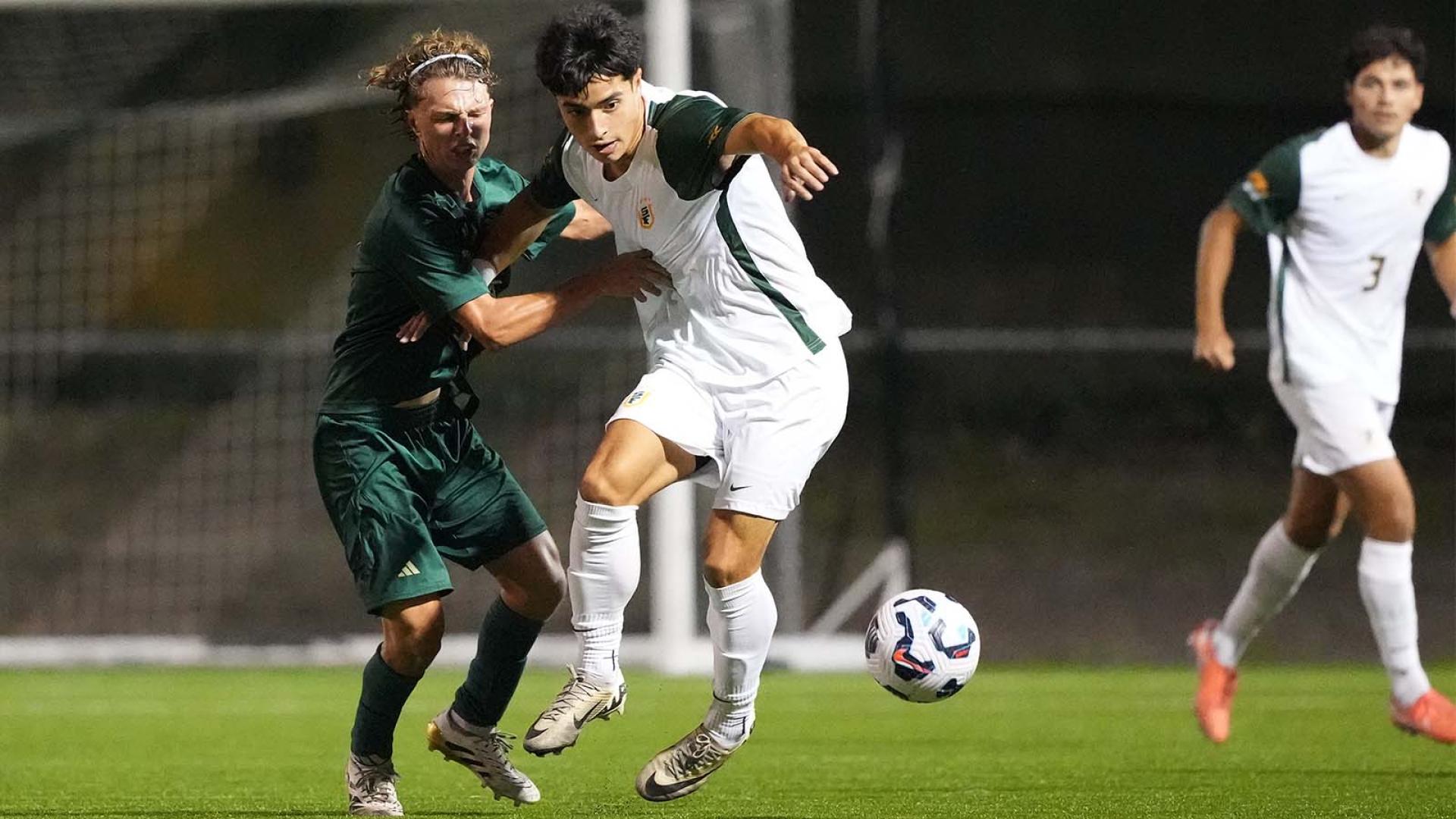 Soccer player dribbling