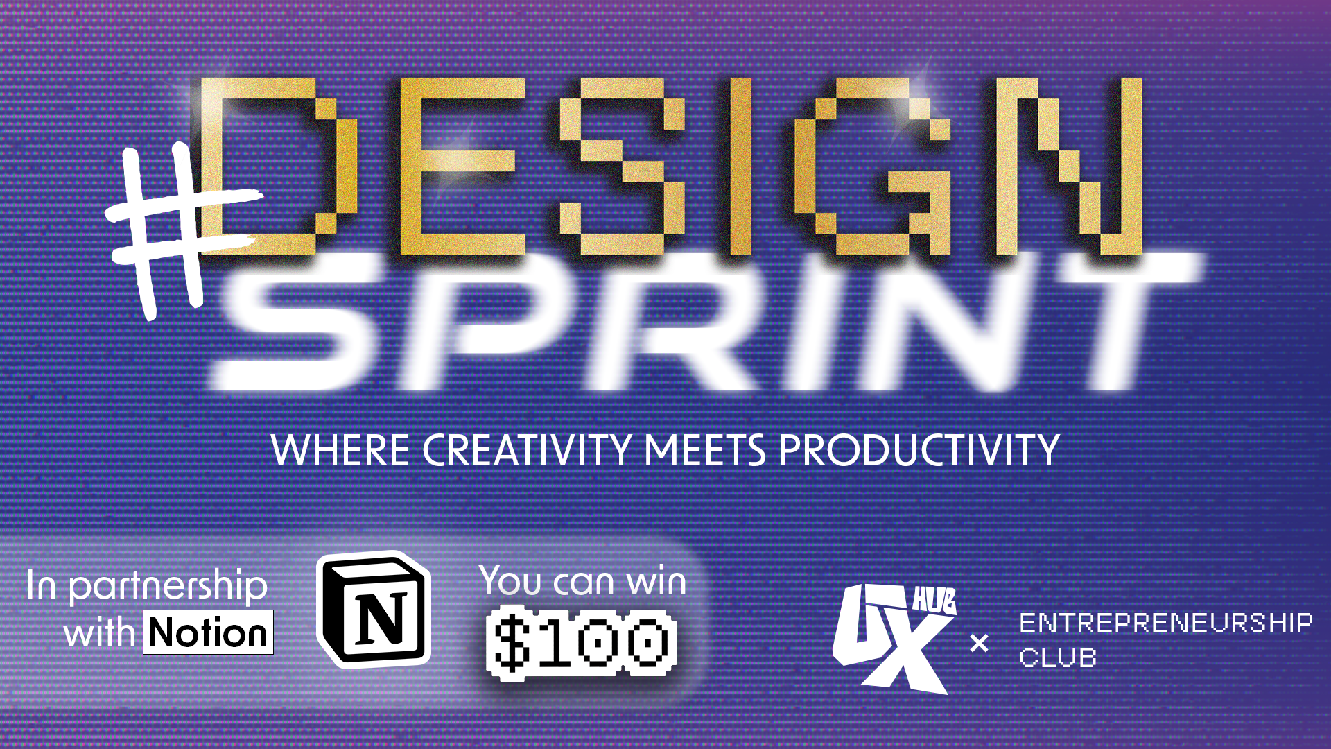 Design sprint graphic with ux/ui club logo