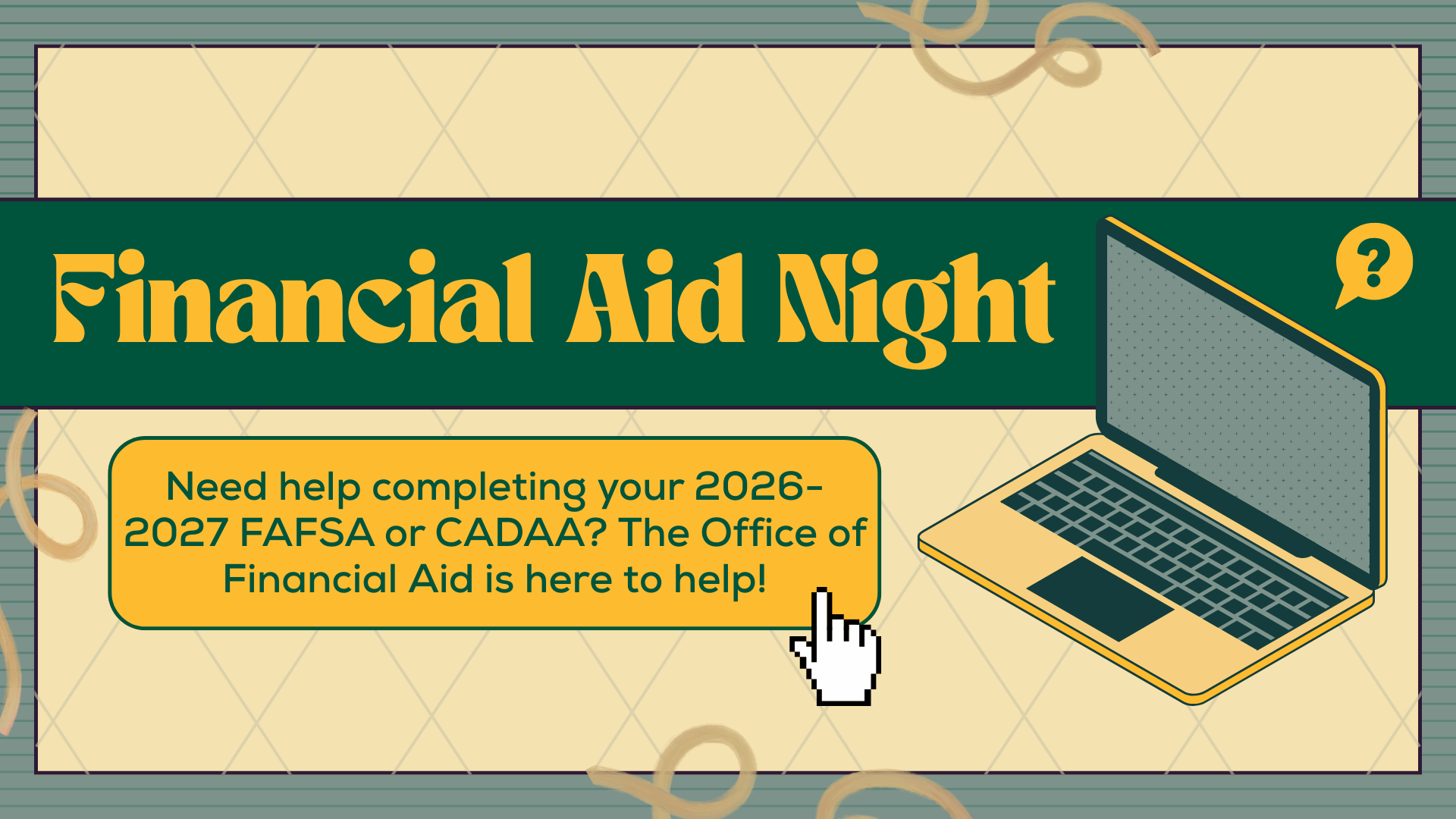 Financial aid night banner