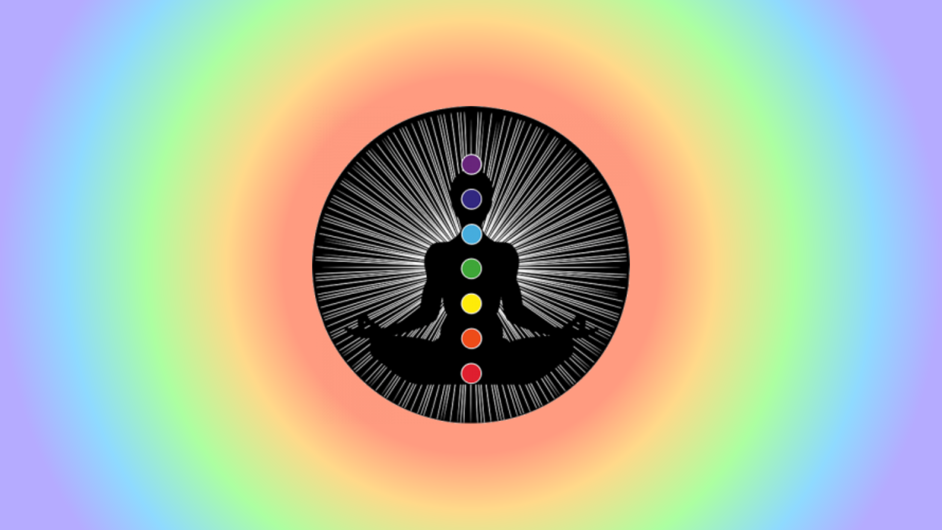 chakra balancing rainbow motif