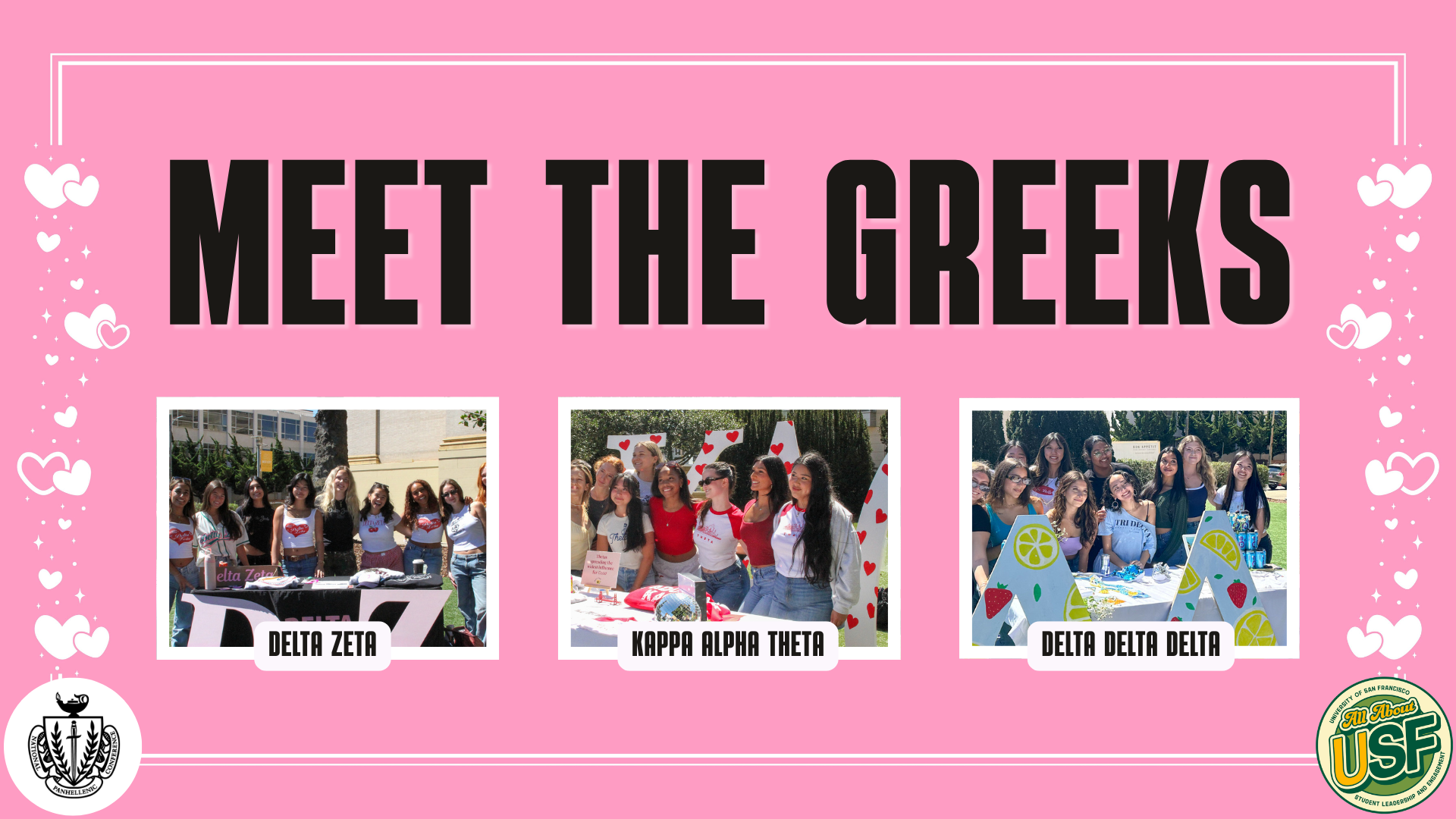 Meet the Greeks - Delta Zeta, Kappa Alpha Theta, and Delta Delta Delta