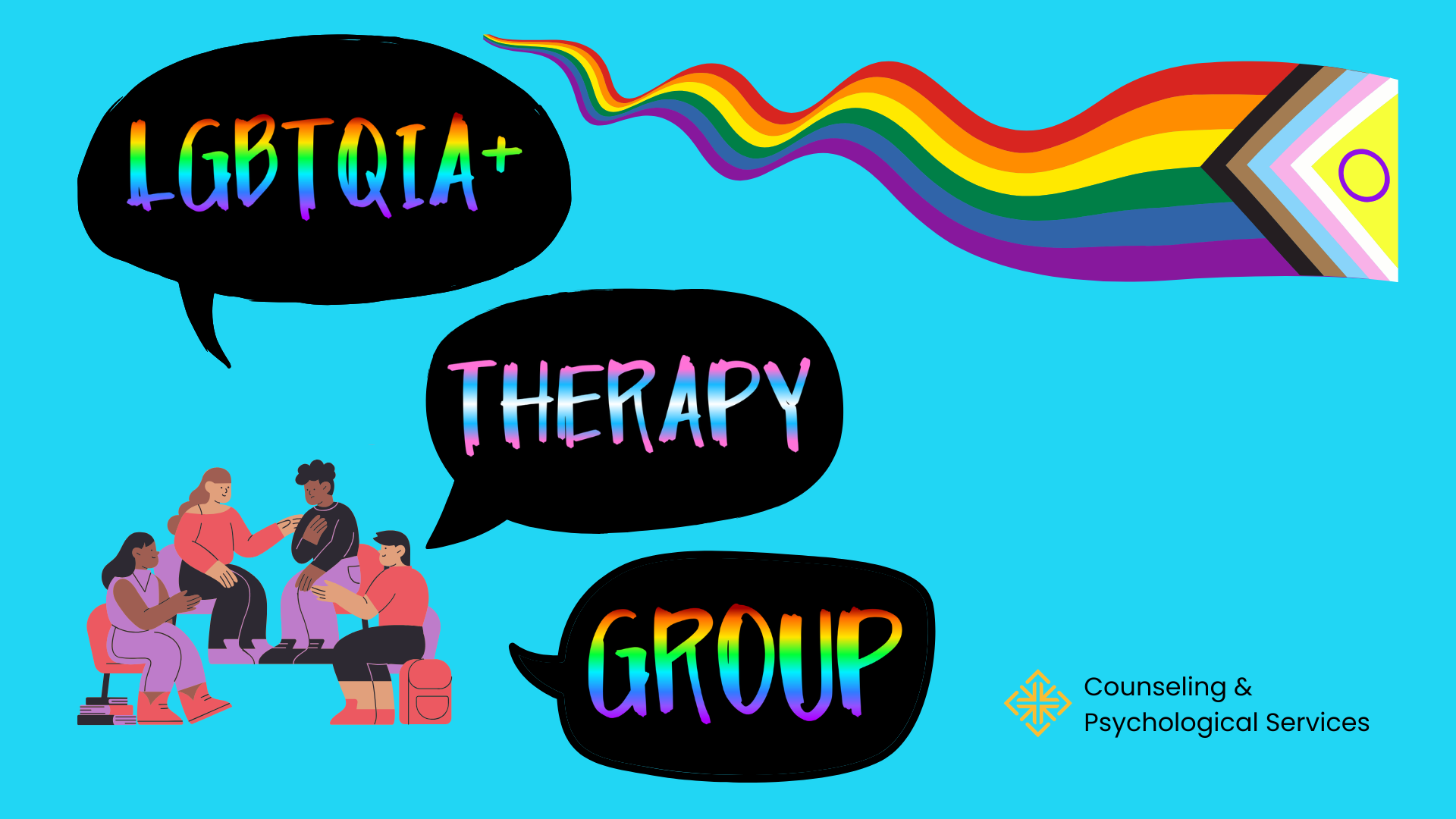 LGBTQIA+ Therapy Group Group Facilitators: Dr. Caitlin Merrill-LaRue (she/her) and Faith Hunt, M.A. (they/them)