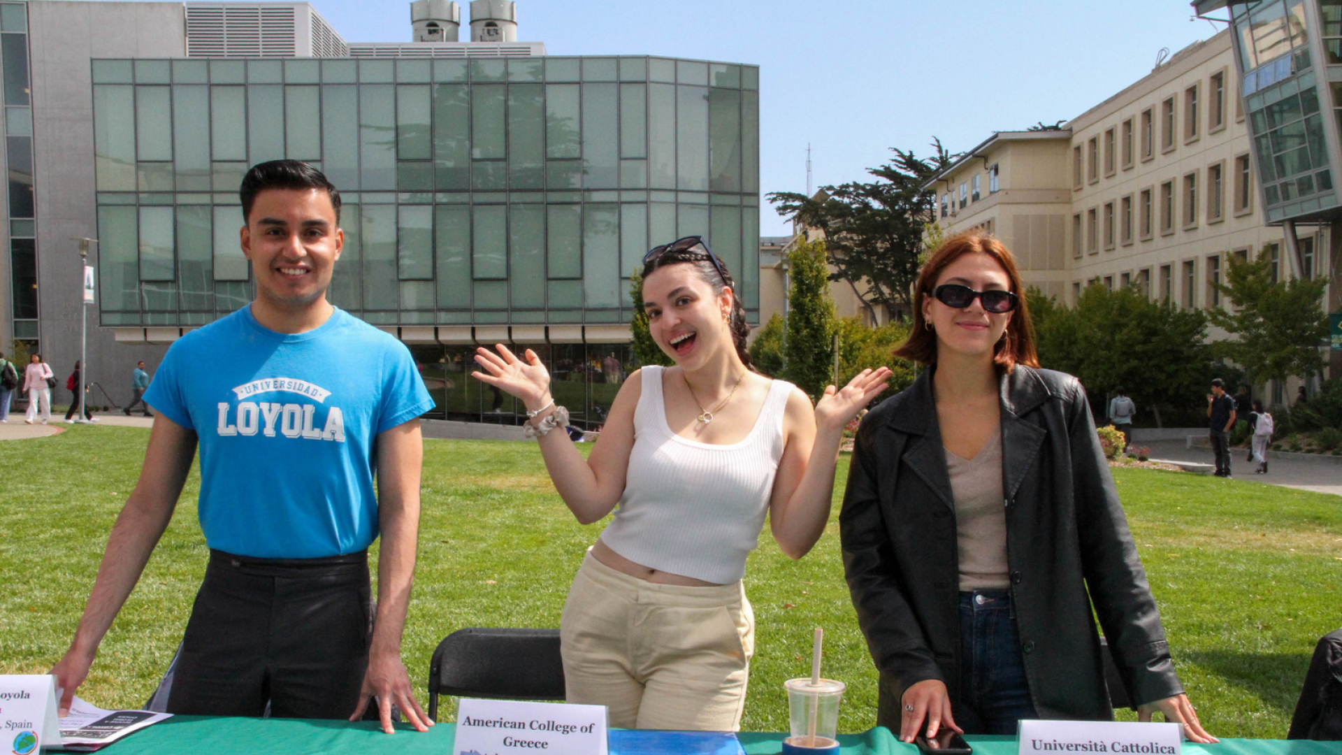 Three students at fair