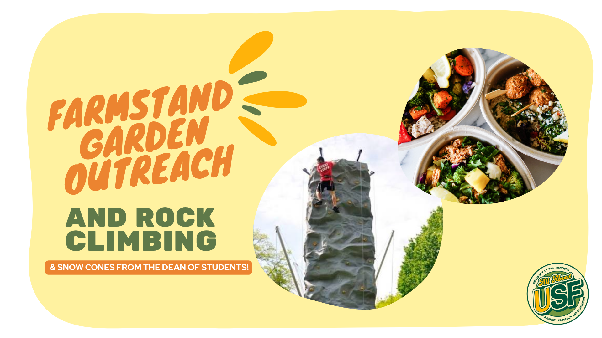 Farmstand garden outreach and rock climbing