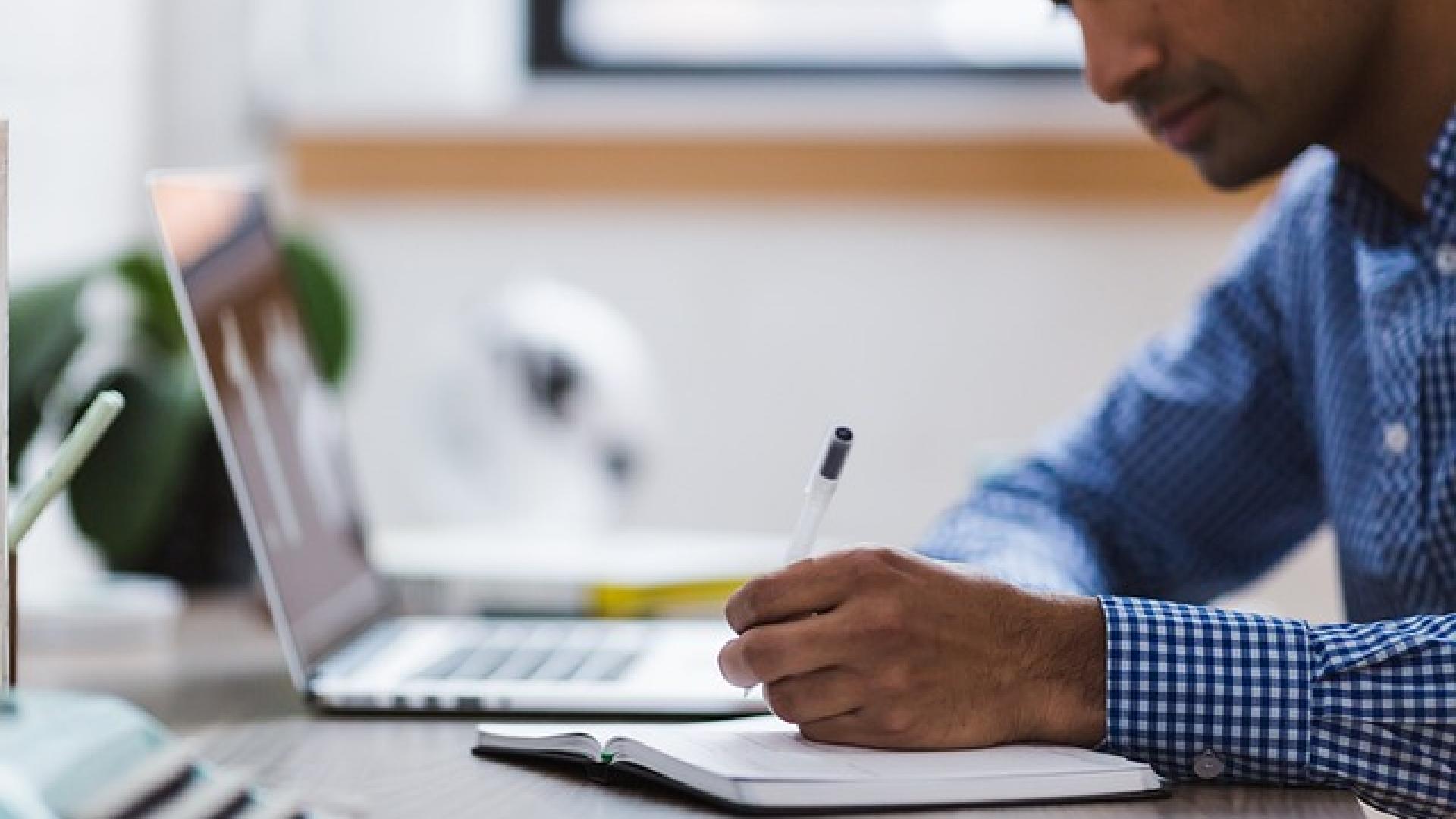 person writing