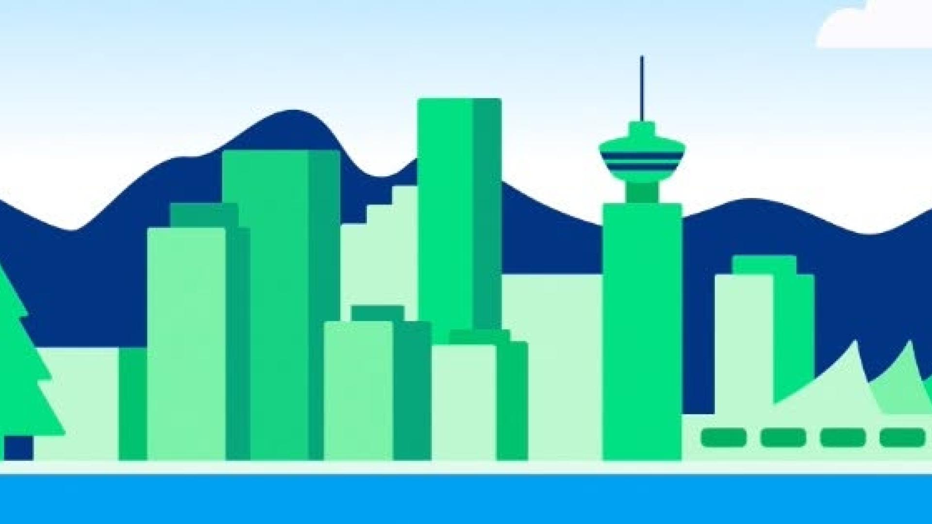 Illustration of Skyline of Vancouver