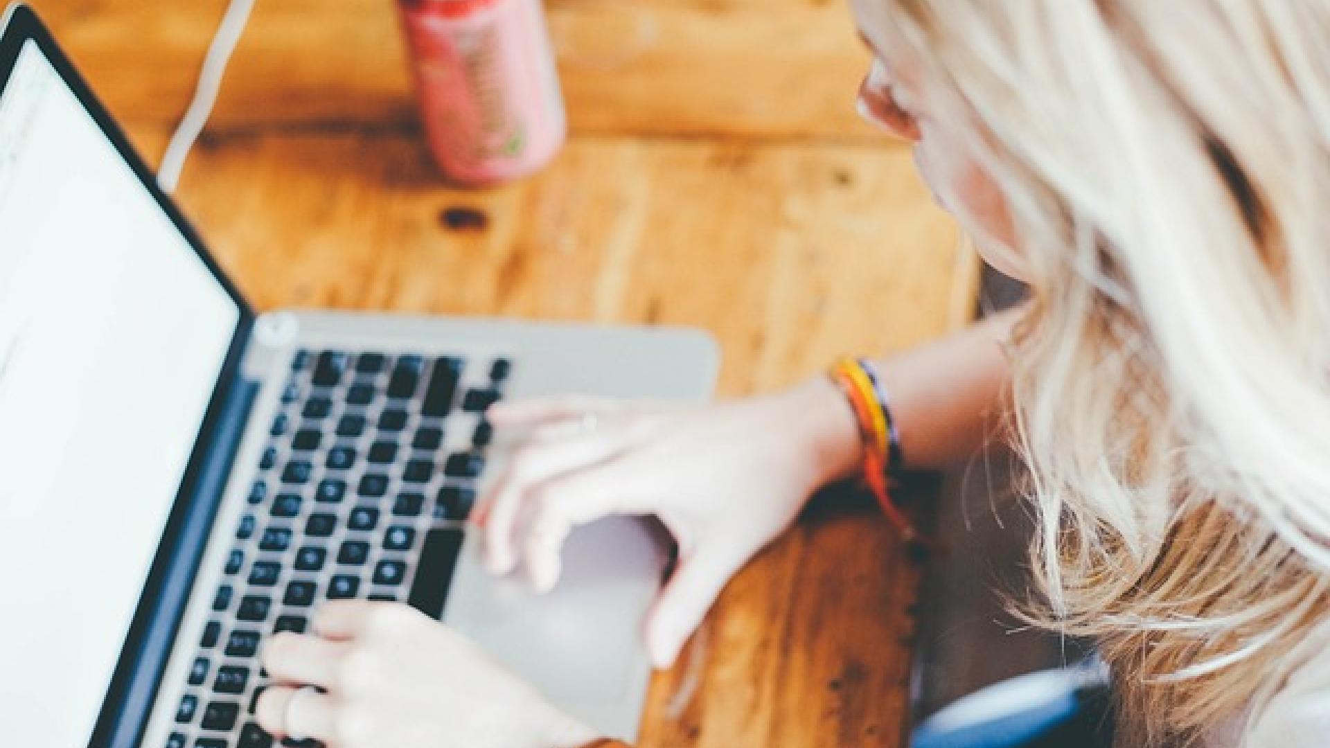 person using computer